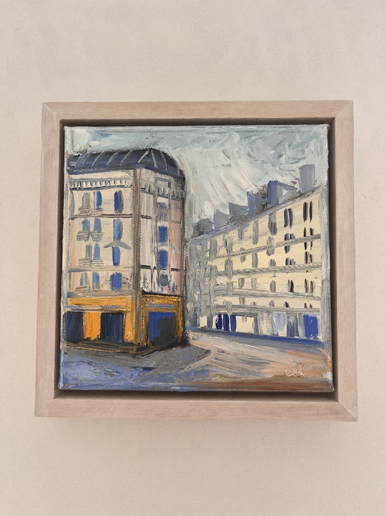 Small Painting - 20 x 20 - 'Paris' by Maja A Chris – Paintings & Drawings, Canvas (photo 3 of 10)