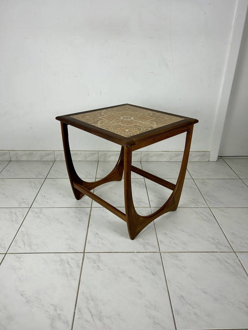 Vintage G-Plan side table with ceramic top