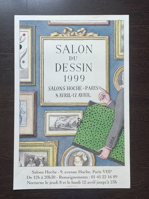 Originele poster van Pierre Le-Tan – Salon du Dessin, Parijs (2000) – Paper