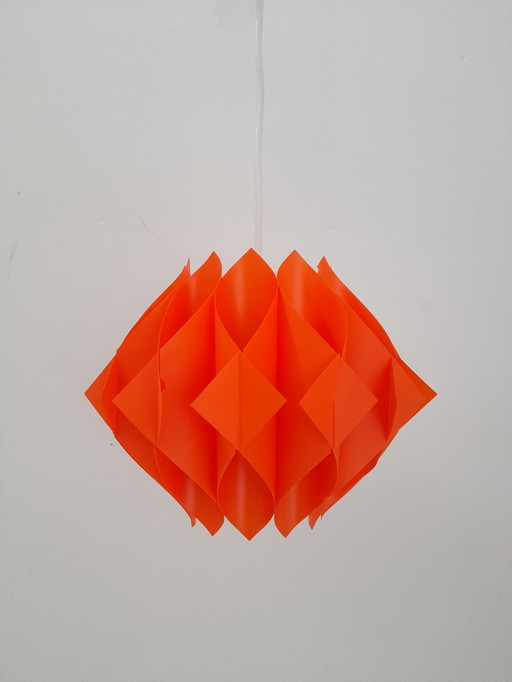 Petite suspension origami orange Zicoli 1970s