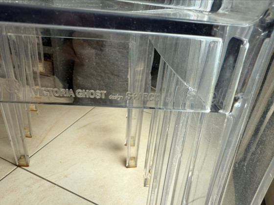 Image 1 of 6 Victoria Ghost chairs by Kartell, designed by Philippe Starck