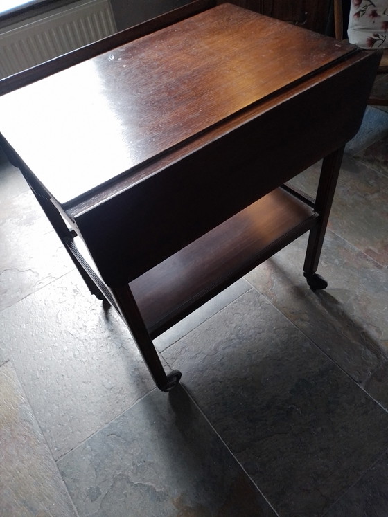 Teetisch / Beistelltisch mit Schublade / Klapptisch – Beistelltische, Wood (photo 10 of 11)