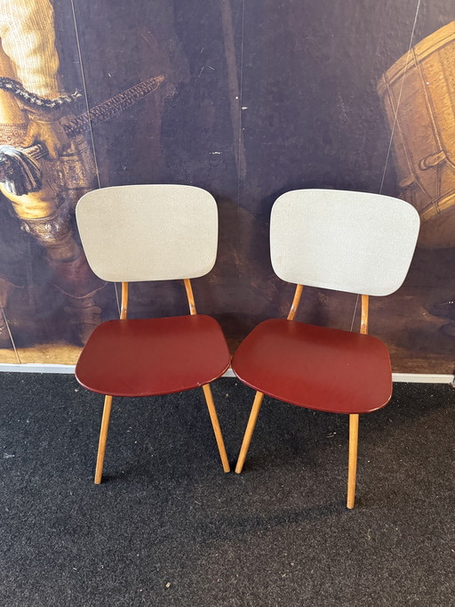 Chaises de salle à manger vintage années 60, lot de 2