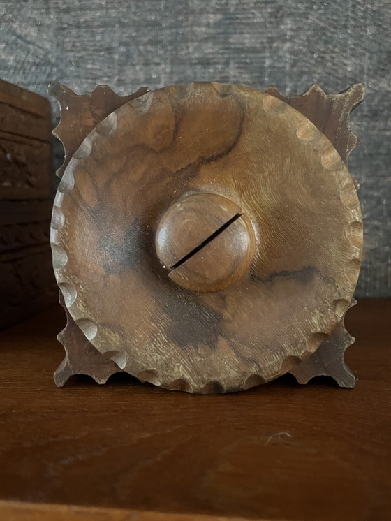 Image 1 of Vintage brutalist wooden box 70s