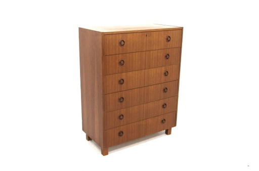 Skandinavische „Tallboy“-Kommode aus Teakholz, Schweden, 1960