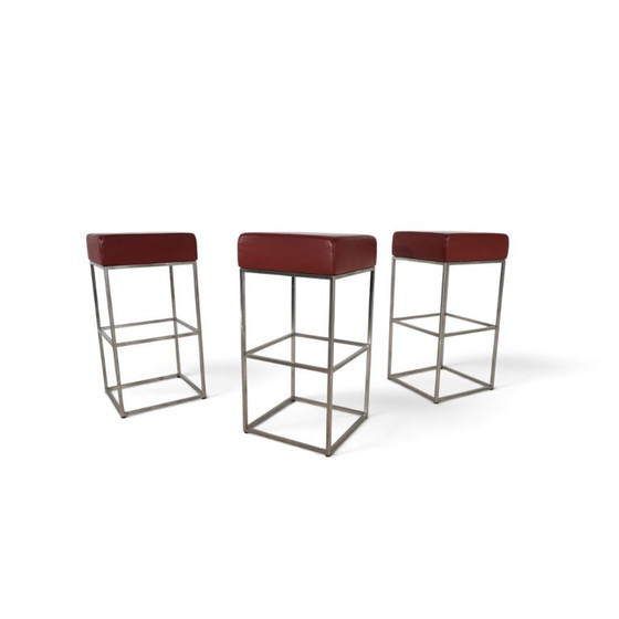 De Sede Set di 3 Sgabelli da bar in pelle DS 218/55 di Paolo Piva, 2000 – Leather (photo 11 of 16)