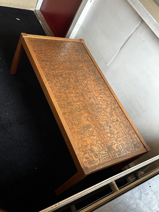 Table basse scandinave en cuivre, années 1960