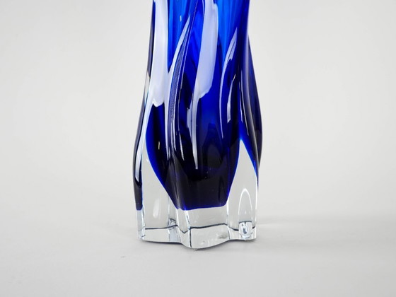 Image 1 of Kobaltblaue Vase, dänisches Design, 1970er Jahre, hergestellt in Dänemark