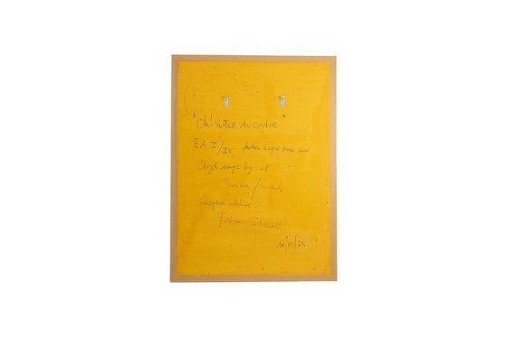 Image 1 of Large Bas-Relief Panel "Oh! Sortez du Cadre". Contemporary.