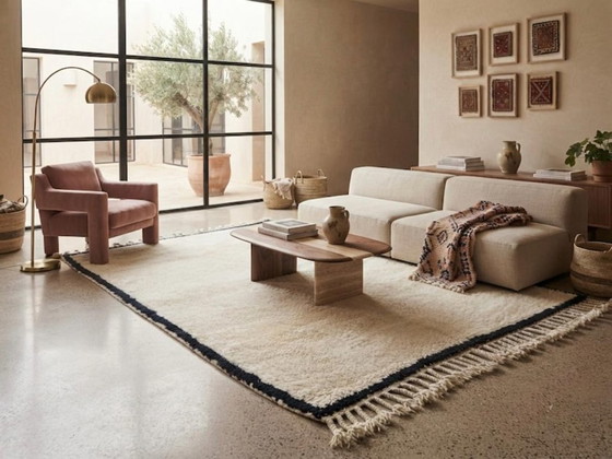 Natural Wool Moroccan Berber Carpet 220cmx270cm – Rugs & carpets (photo 5 of 7)