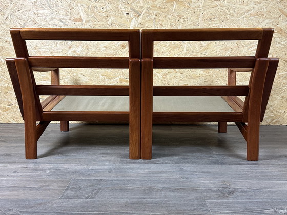 Image 1 of 60s 70s teak couch sofa 2-seater by Glostrup Møbelfabrik Denmark Design