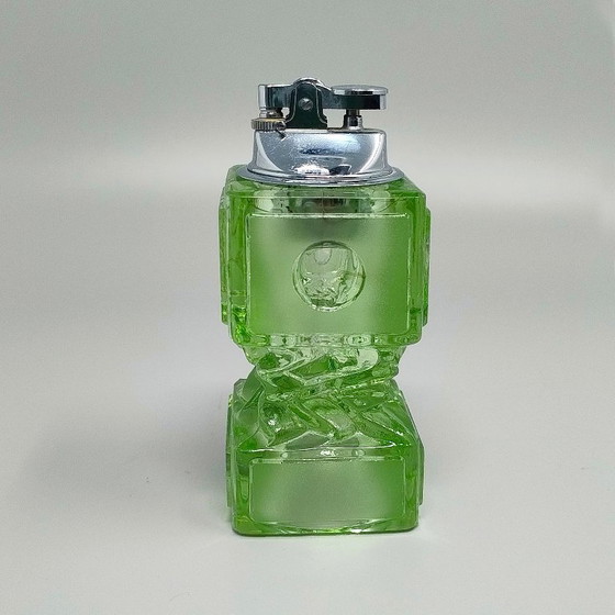 Image 1 of 1970s Stunning Green Smoking Set By Antonio Imperatore in Murano Glass. Made in Italy