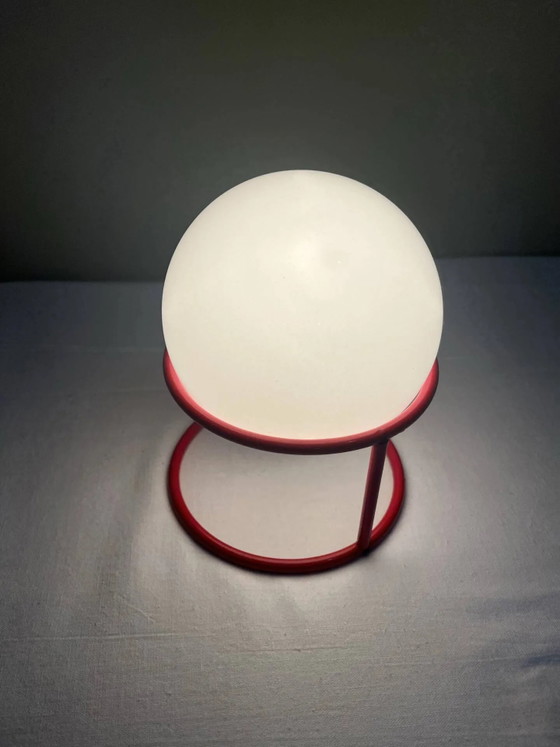 Vintage Italian design ball lamp from the 1970s. – Table lamps, Metal, Space Age (photo 3 of 17)