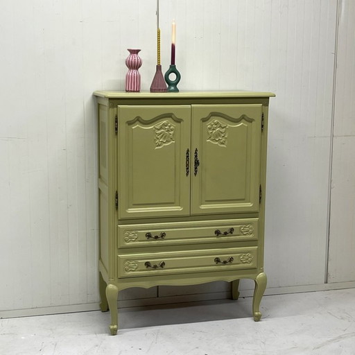 Mobile TV Queen Anne Restyle Verde Oliva Credenza Cassettiera – high boards, Wood (photo 2 of 12)