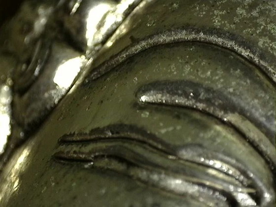 Buda nepalí de aleación de cobre plateada Abhaya mudra – Esculturas (photo 17 of 19)