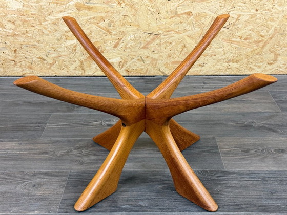 Teakhouten salontafel T118 glas uit de jaren 60/70 van Illum Wikkelso voor Niels Eilersen – Gold, Wood (photo 16 of 18)