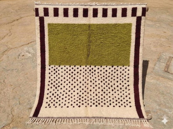 Alfombra tejida a mano de lana natural, técnica tradicional, 200/300 cm – Accupunto, Wool (photo 6 of 8)