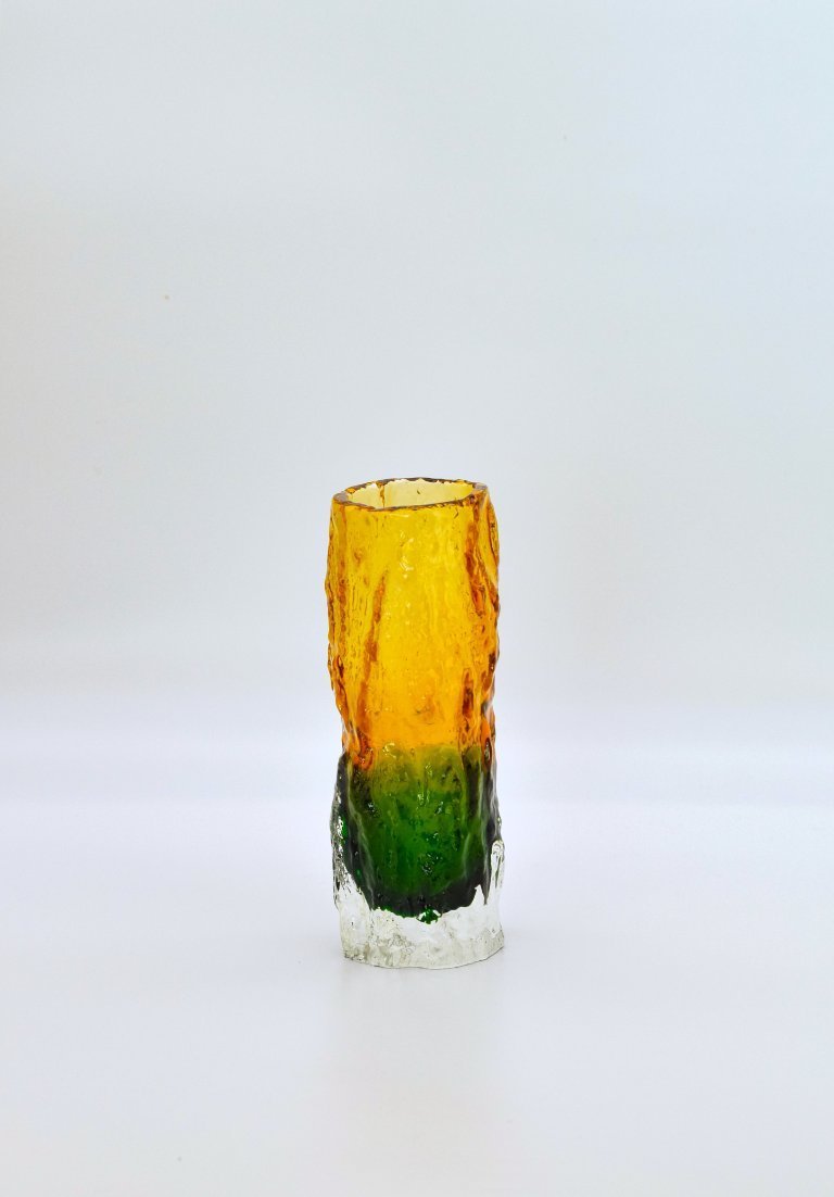 70's〜 TAJIMA GLASS ヴィンテージ 花器 ミッドセンチュリー Mid - Century Bark Glass Vase - 1970s Japanese Tajima Design | €55