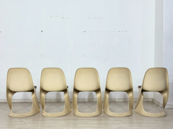 Image 1 of Set van 5 Casalino Casala stoelen / Vintage Space Age eetkamerstoelen – jaren 70