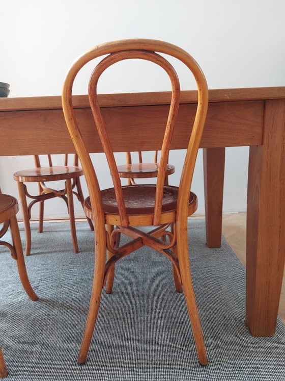 Image 1 of Satz von 6 authentischen Wilhelm Schauman Bugholz-Bistrostühlen – Jyväskylä, Finnland
