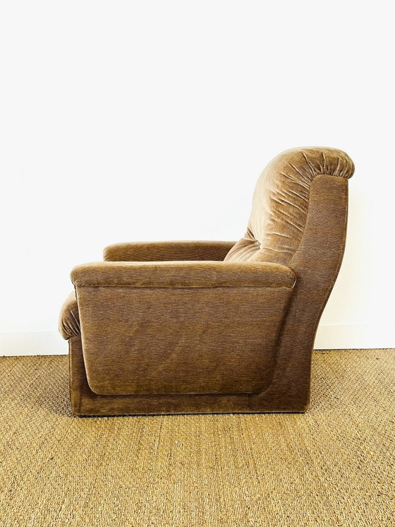 Image 1 of Modular Sofas and Vintage Velvet Armchair, 1960s, Set of 6