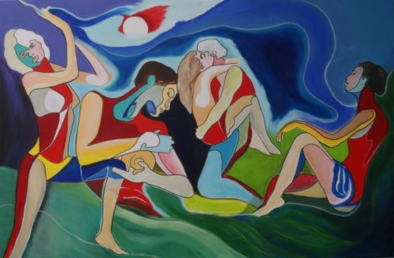 Wim Van Oss, first part of his collection, 4 paintings – Paintings & Drawings, Canvas (photo 3 of 5)