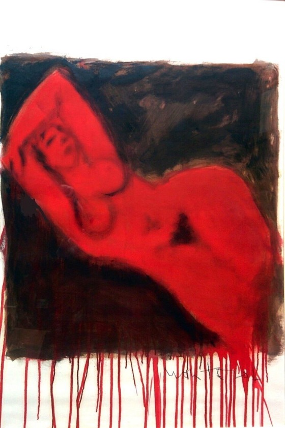 Image 1 of Javier Montesol - Huile sur papier signée (2003)