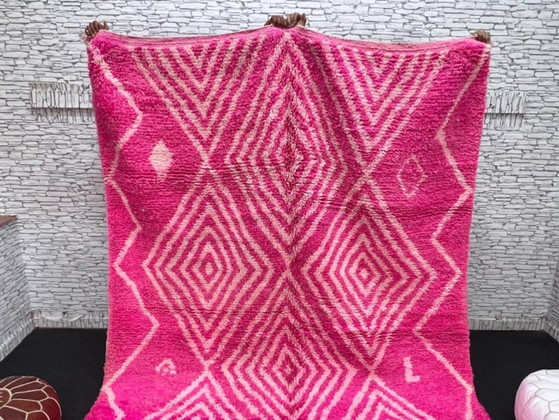 Tapis Rose Bérbere Fait Main Traditionnelle 250cmx150cm – Tappeti, Cotton (photo 8 of 9)