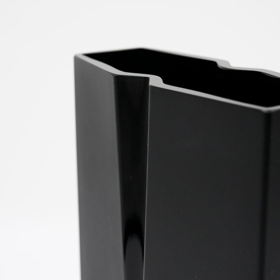 Image 1 of Peill & Putzler Satin Black Glass Vase – Sculptural Postmodern Design, Germany, 1970s–1980s
