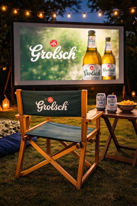 Image 1 of Unieke Grolsch Regiseurstoel 2013-2017 (opklapbaar)