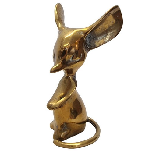 Vintage messing muis beeld