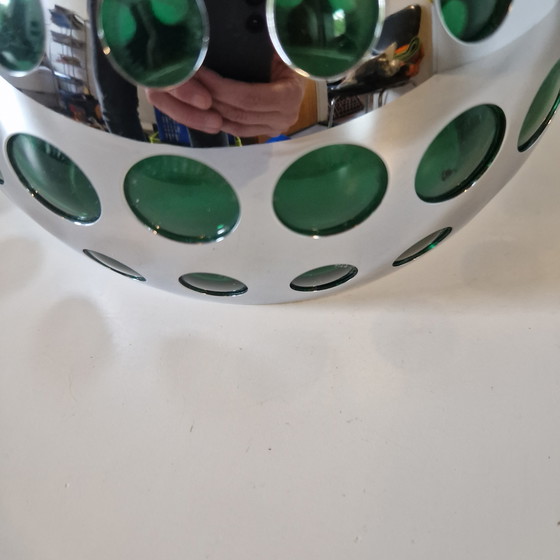 Image 1 of Lampada a sospensione vintage cromata, lampada spaziale anni '70