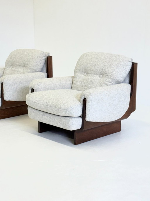 Italienischer Brutalistischer - Mid Century Sessel