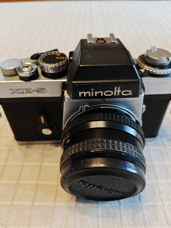 Minolta camera XE-5 plus lensen – Fotografie, Glas, Leer (photo 3 of 20)