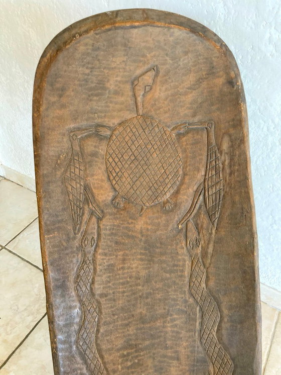 Image 1 of Vecchio sgabello africano assemblato – Legno duro intagliato – Africa occidentale, inizio XX secolo