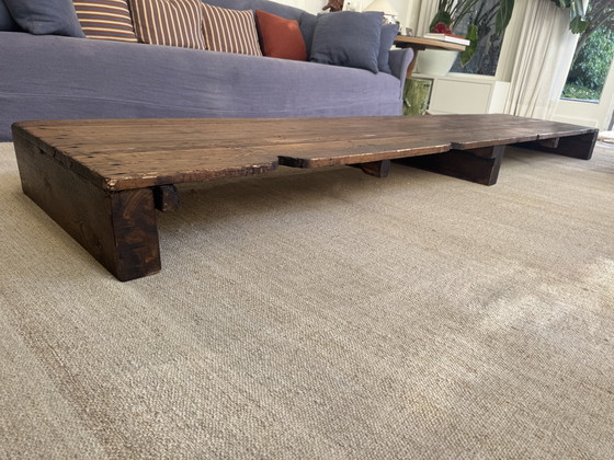 Image 1 of Exceptional 3m Industrial Low Table / Atelier Bench – Early 20th Century