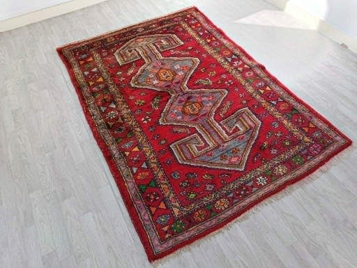 Alfombra persa Khamseh hecha a mano