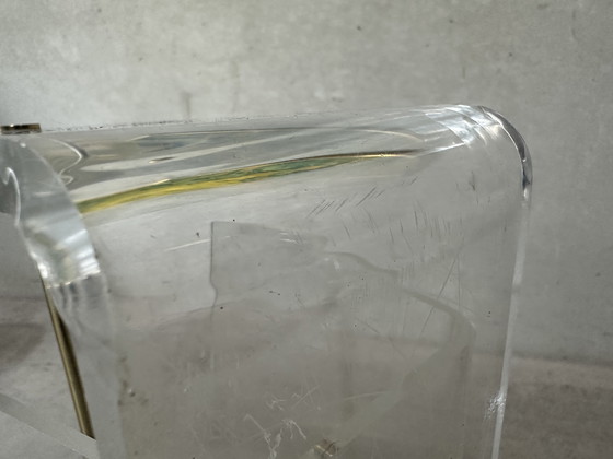 Image 1 of Vintage Plexi and Brass Magazine Holder