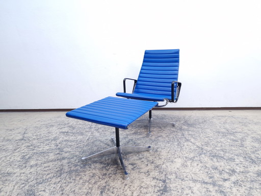 Hermann Miller Vitra Eames EA 116 Fauteuil avec tabouret Fauteuil design en cuir