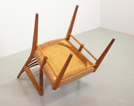 Zwei Cees Braakman Stühle im niederländischen Mid-Century-Design, massive Holzsessel mit Leiterrahmen und (photo 21 of 21)