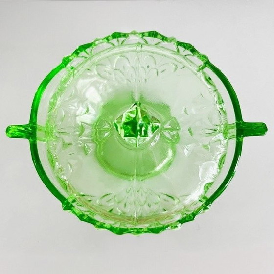 Bonbonnière vintage en verre vert Annagreen Bonbon Dish 1930 – Accessoires de table, Glass (photo 6 of 14)
