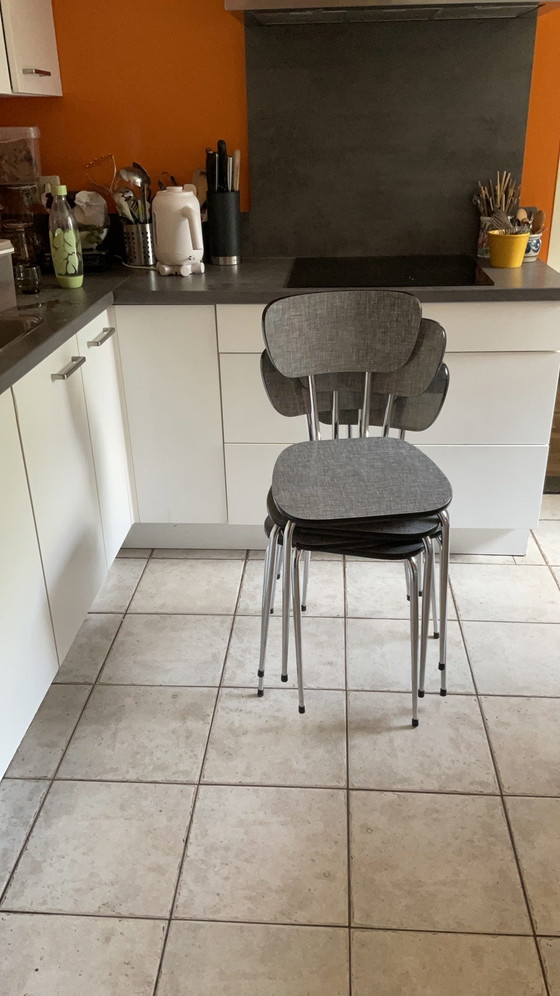 Image 1 of Table rétro en Formica, extensible, avec 4 chaises