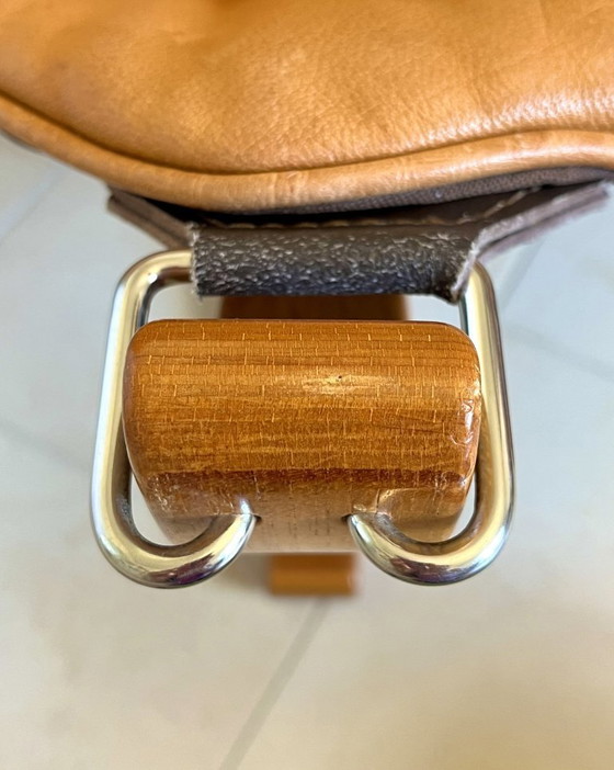 Image 1 of Vintage Falcon fauteuil (hoge rugleuning) en poef – Sigurd Resell, Vatne Møbler (jaren 70)