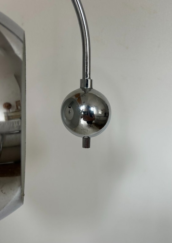 Image 1 of Coppia di lampade a sospensione vintage, metallo cromato, Francia 1960