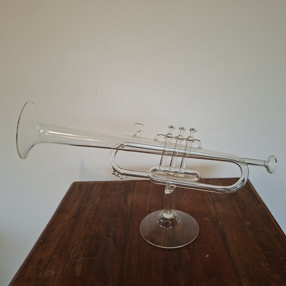 Image 1 of Mid-century mouth-blown borosilicate glass trumpet
