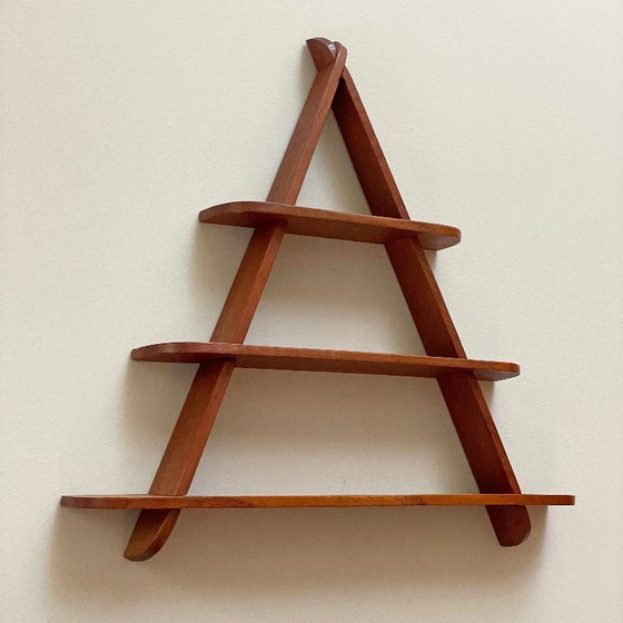 Teak Houten Wandrekje Scandinavisch Mid Century Design Vintage Retro – Wood (photo 8 of 17)