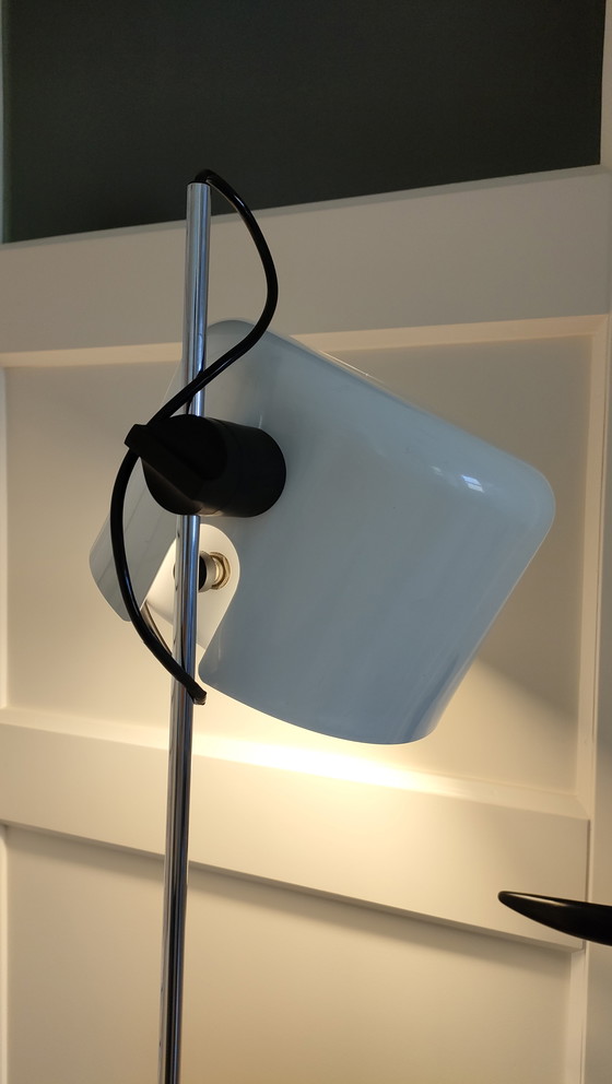 Image 1 of Vintage Floor lamp white chrome vintage lamp