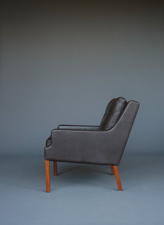 Image 1 of Zwei dänische Ledersessel von Georg Thams, Dänemark, 1960er Jahre