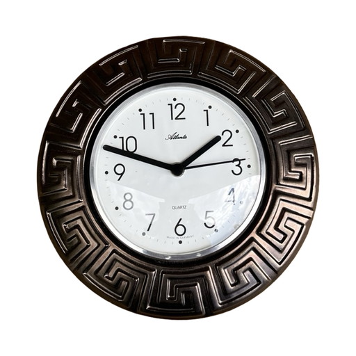 Grey ceramic wall clock, Atlanta, Germany, 1980s.