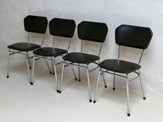 Image 1 of 4 x Vintage tubular frame chairs | 1970s | Original condition